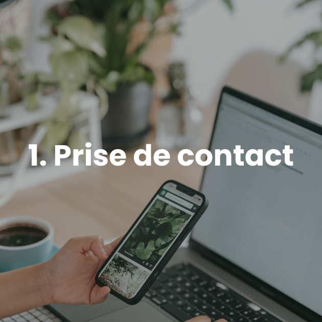 photo prise de contact avec les clients